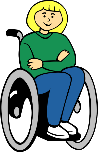 Girl in wheelchair clipart