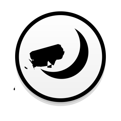 Girl on the moon emblem clipart
