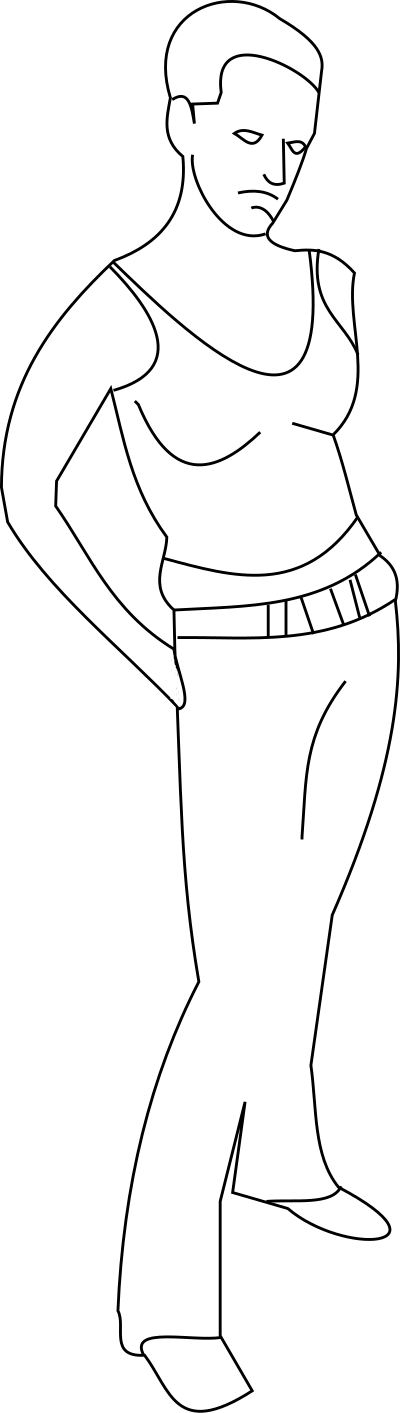 Girl outline clipart