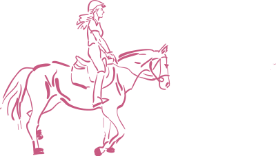 Girl riding a horse clipart