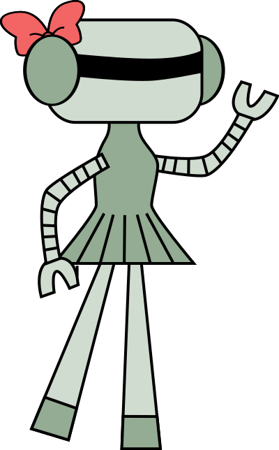 Girl robot clipart