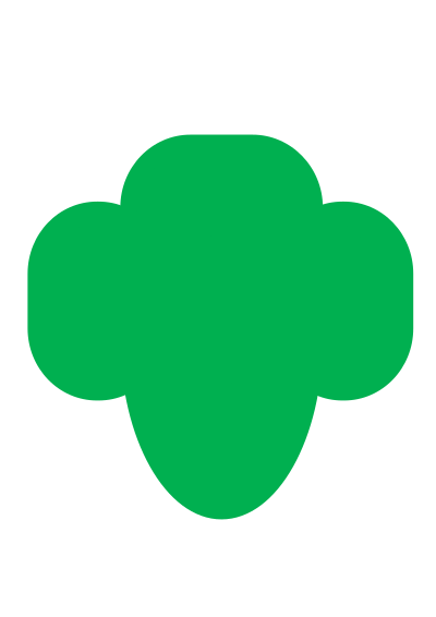 Girl Scout trifoil in green clipart