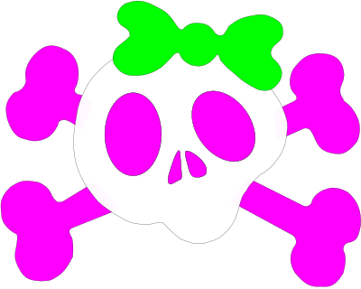 Girl Skull clipart