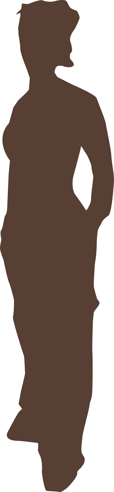 Girl standing clipart