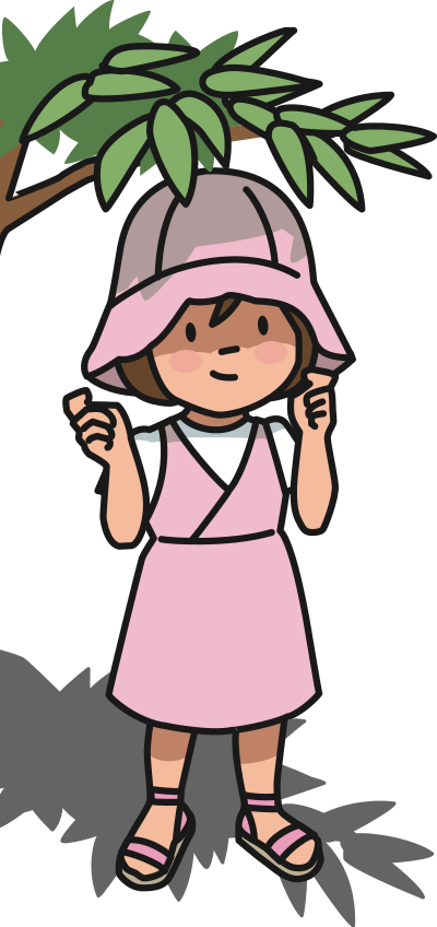 Girl under a tree (#2) clipart