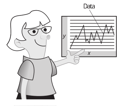 Girl with a chart clipart