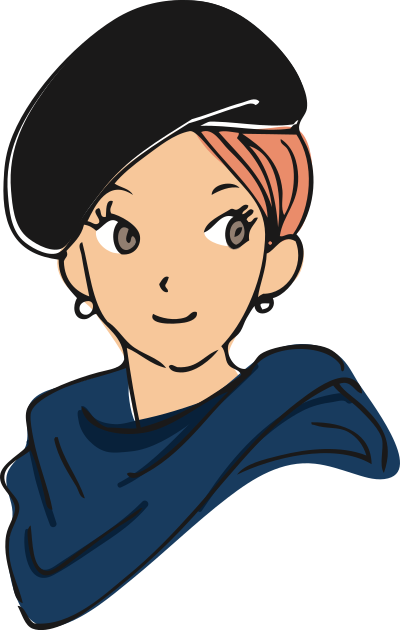 Girl with Beret clipart