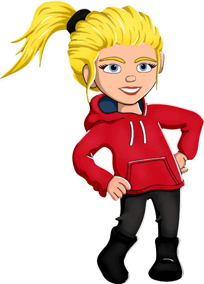 Girl with hands on hips clipart