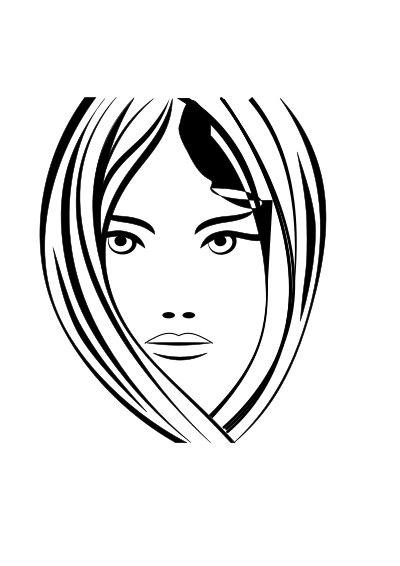Girl with headscarf clipart