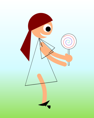 Girl with Lollypop clipart