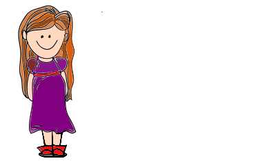 Girl with long hair clipart