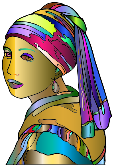Girl With Pearl Earring By GimpWorkshop Surreal 2 clipart