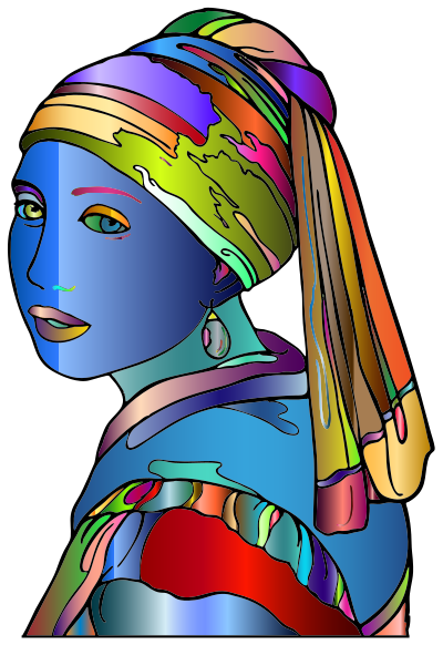 Girl With Pearl Earring By GimpWorkshop Surreal clipart