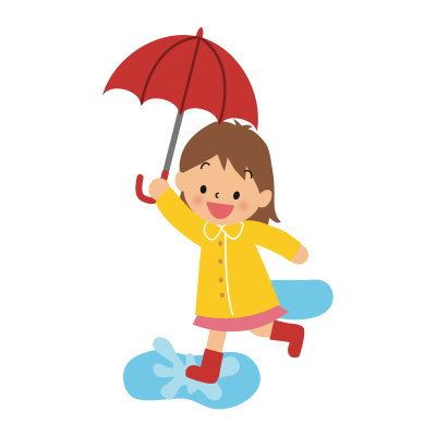 Girl with Umbrella (#1) clipart