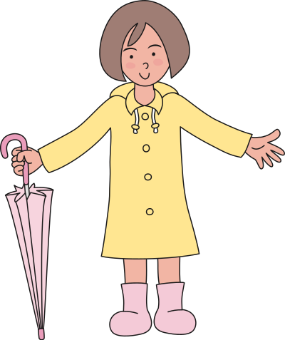 Girl with Umbrella (#7) clipart