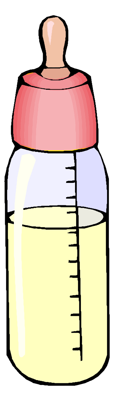 Girls Baby Bottle clipart