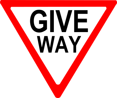 Give way sign clipart