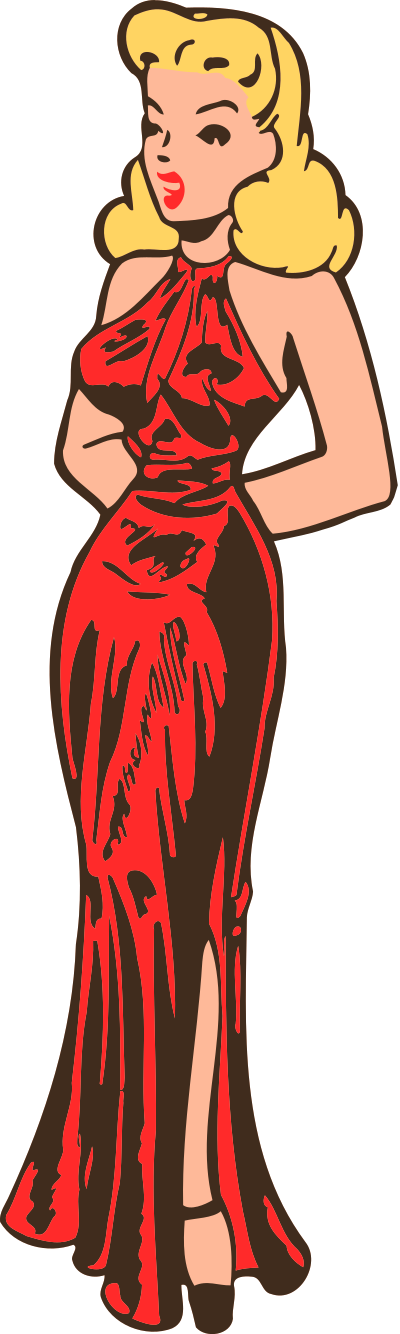 Glamorous lady 2 clipart