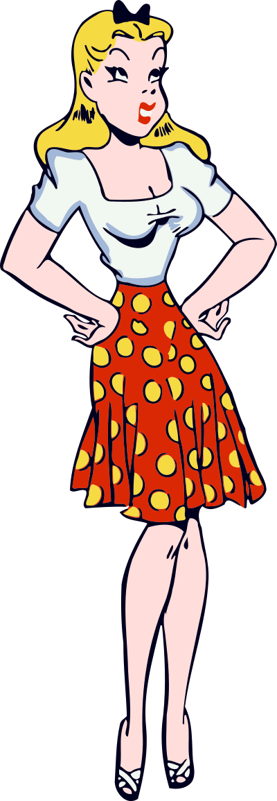 Glamorous lady clipart