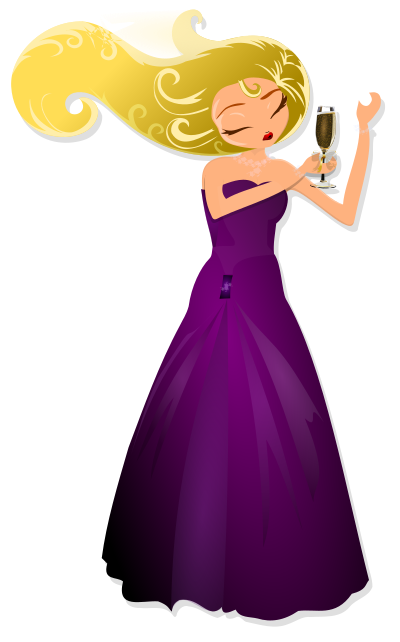 Glamorous Lady Dancing clipart