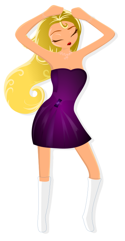 Glamorous Lady Dancing 2 clipart