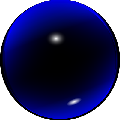 Glass Blue Ball clipart