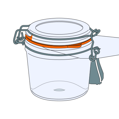 Glass jar (blank version) clipart