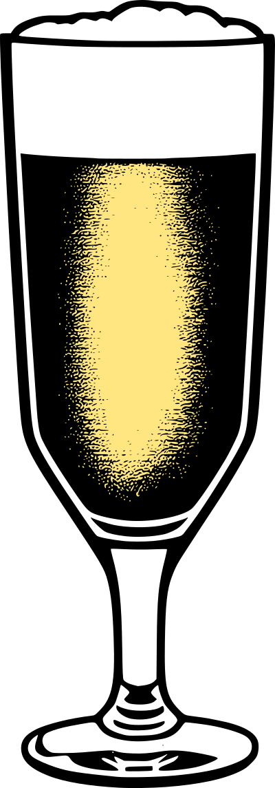 Glass of beer clipart