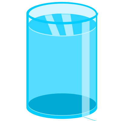 Glass of water (full) clipart