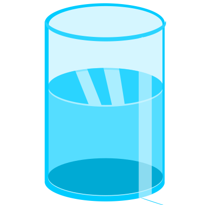 Glass of water (half) clipart