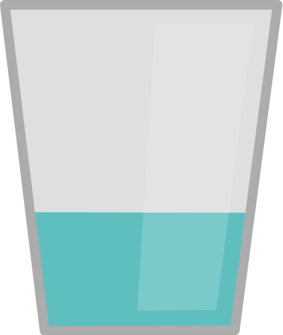 Glass of water with transparent background clipart