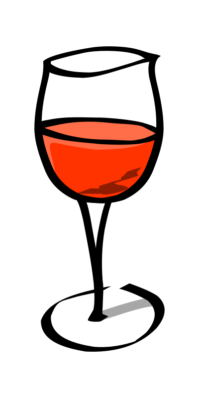 Glass of wine clipart