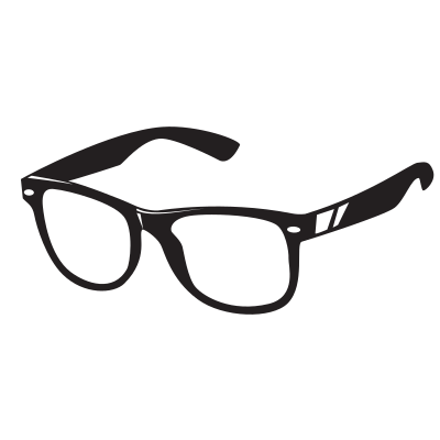 Glasses on white background clipart