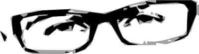 Glasses with eyes clipart