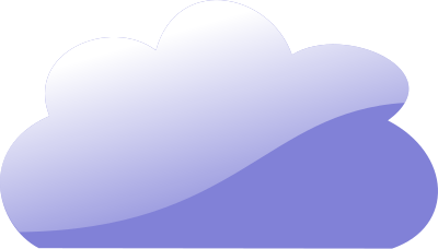 Glassy blue cloud clipart