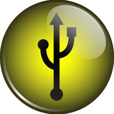 Glassy USB Symbol clipart