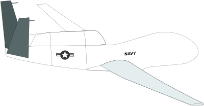 Global Hawk UAV Drone - simplified drawing clipart