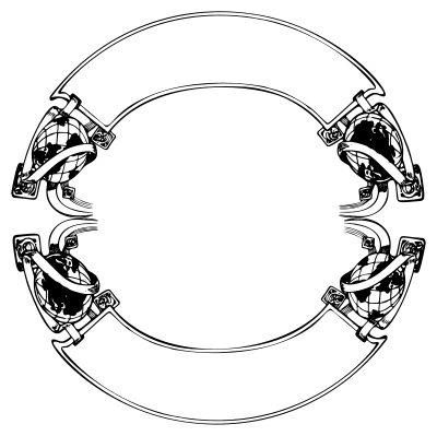 Globe Banner Frame 2 clipart