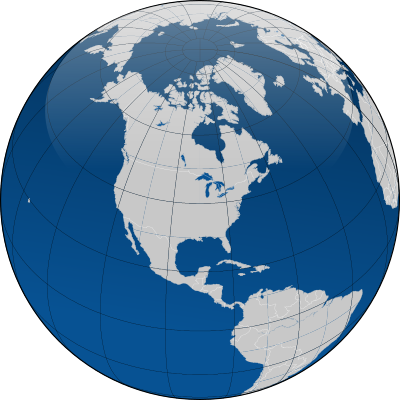 Globe with borders clipart