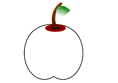 Glossy apple clipart