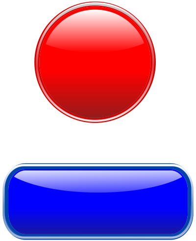 Glossy button with bezel. Boton brillante con bisel. clipart