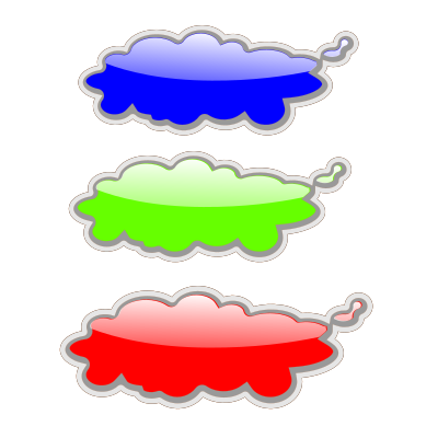 Glossy Clouds-1 clipart