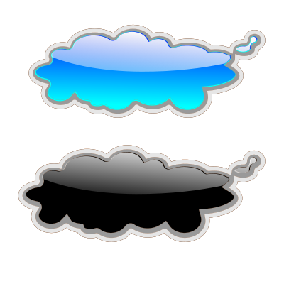 Glossy clouds-2 clipart