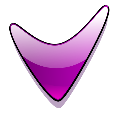 Glossy down arrow clipart