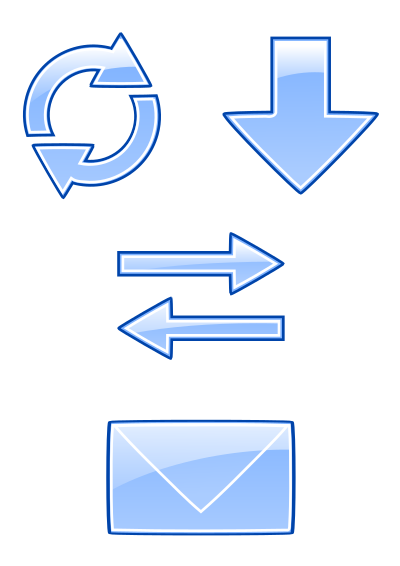 Glossy Email Icons clipart