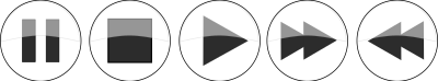 Glossy media player buttons clipart