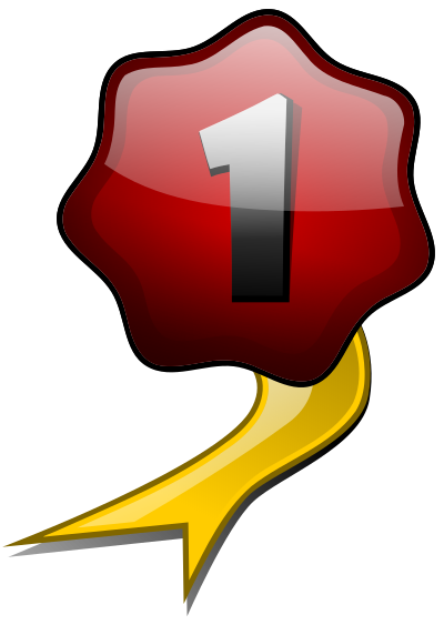 Glossy No.1 Ribbon clipart