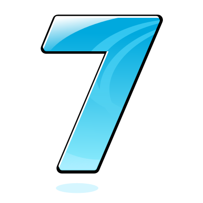 Glossy Number : Seven clipart