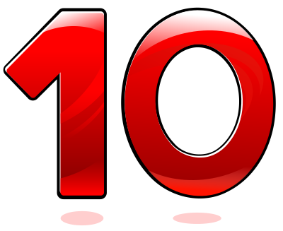 Glossy Number : Ten clipart