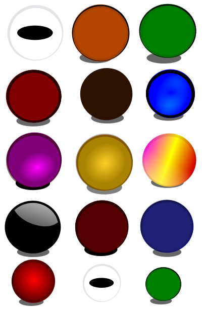 Glossy Orbs/Balls 2 clipart